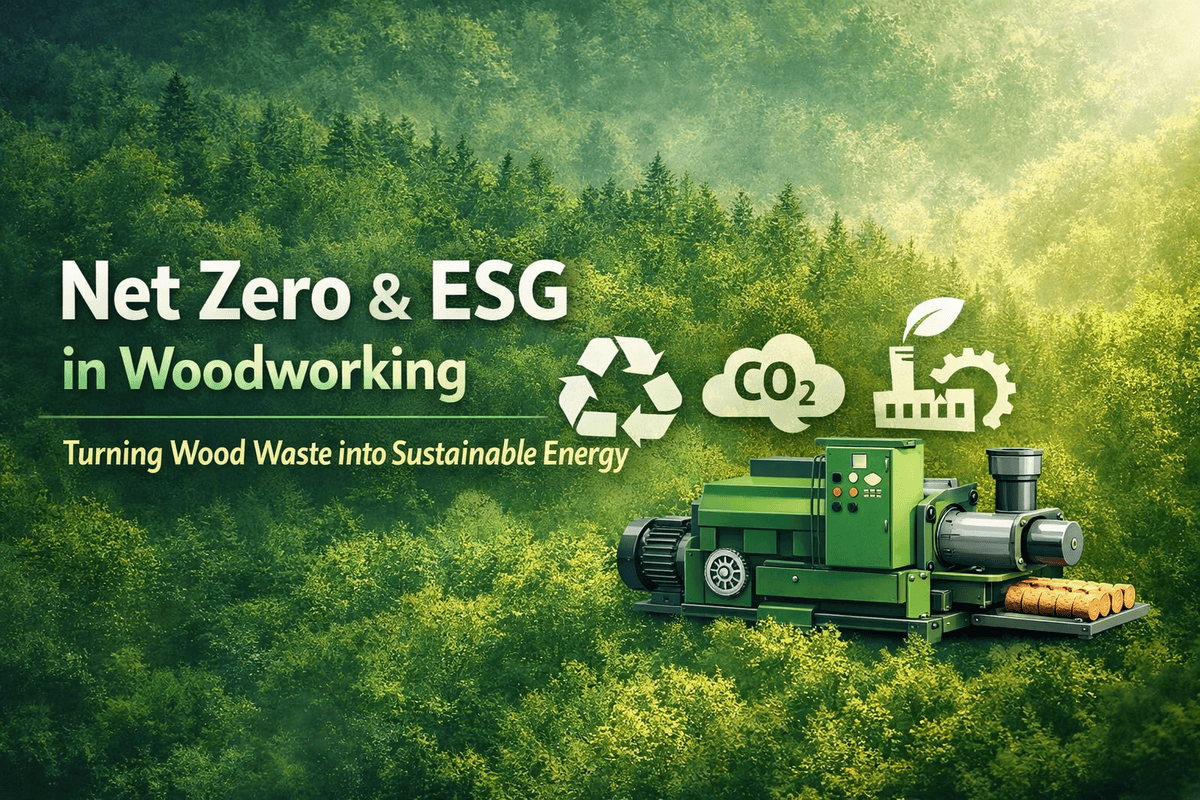 How Briquette Machines Help UK Woodworking Businesses Meet Net Zero Targets