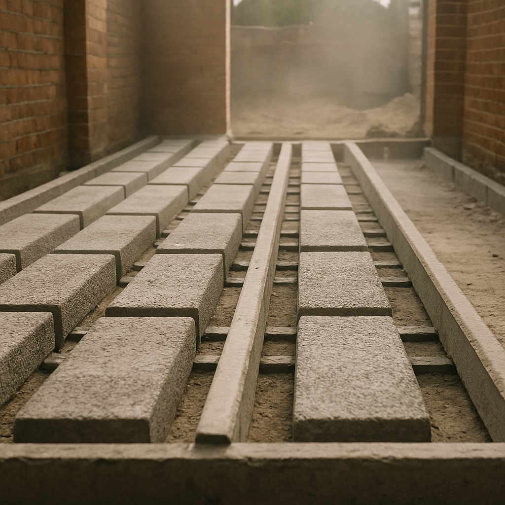 Beam and block floor installation on a UK residential extension, comparing ground floor construction methods