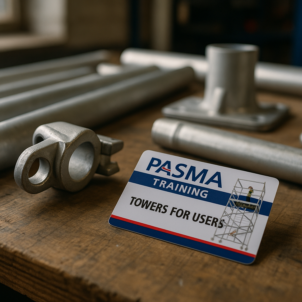 PASMA card and tower scaffold components relevant to scaffold vs tower scaffold UK tradesman decisions